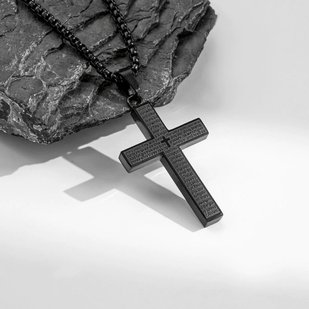 Easter’s Hot Selling & 🔥🔥Lord‘s Prayer Scibble Cross Necklace