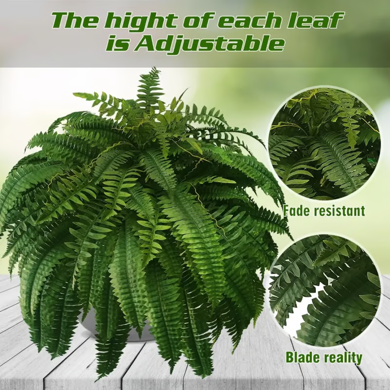 🌱 UV-Resistant Lifelike Artificial Boston Fern