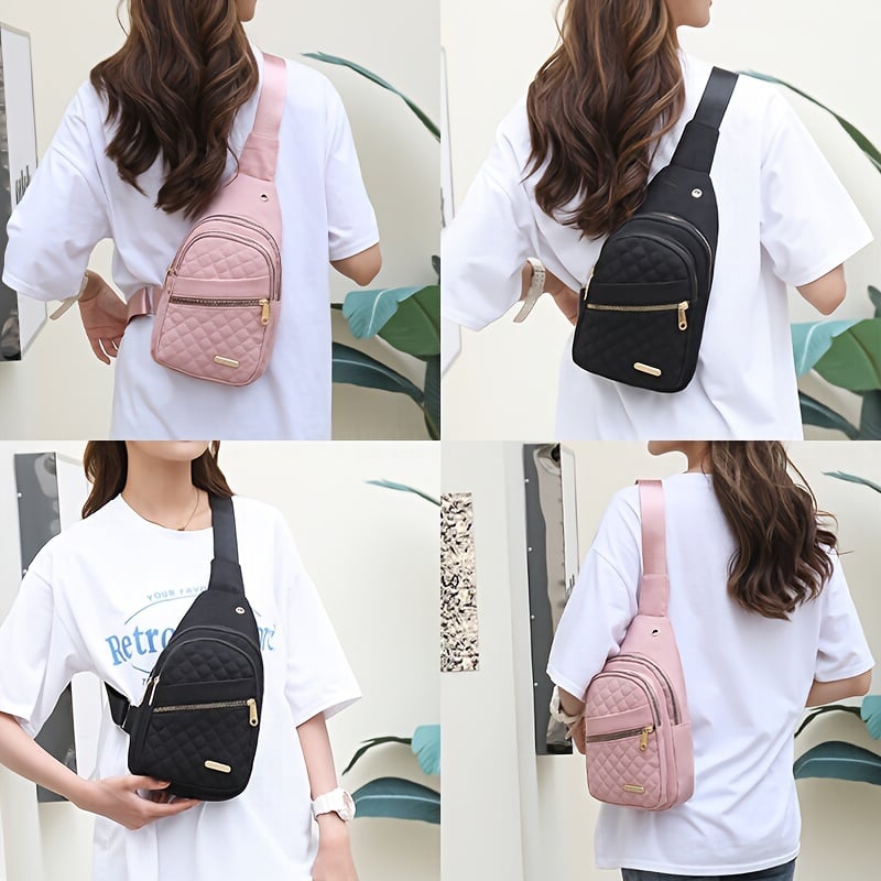 🏆️Anti-Theft Embroidery Solid Color Crossbody Bag for Daily Travel