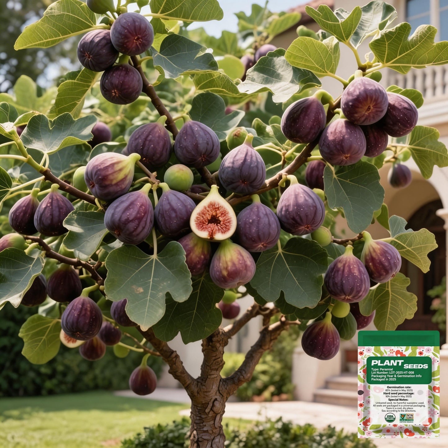 🌿Mission Fig Tree Live Plant Seeds – Easy to grow on your porch and balcony at home
