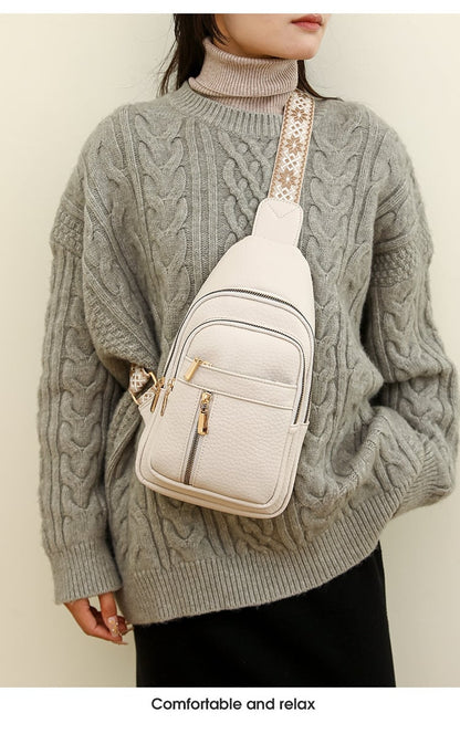 🏆️Anti-Theft Embroidery Solid Color Crossbody Bag for Daily Travel