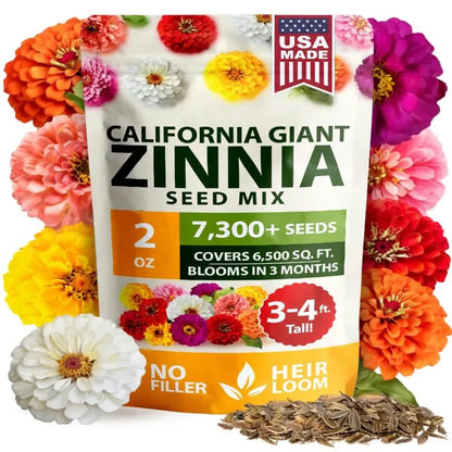🔥HOT SALE 49% OFF-Zinnia Seeds - Pure Seeds - No Filler - USA Heirloom Flower Seeds