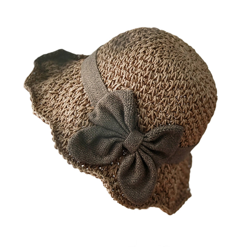 Hot Selling! 50% OFF 🔥 Handmade straw hat, foldable, sun protection, with bow.